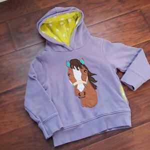 Mini Boden 5-6Y Horse Hoodie